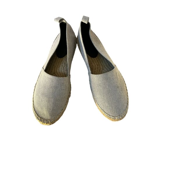 Celine Canvas Espadrilles Slip On Navy Blue Made in Spain Size 40 - Picture 6 of 10